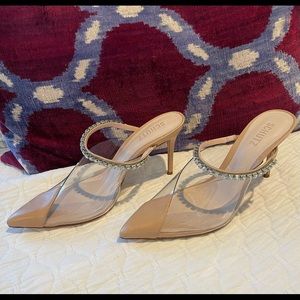 Schutz Tan/Clear Heels